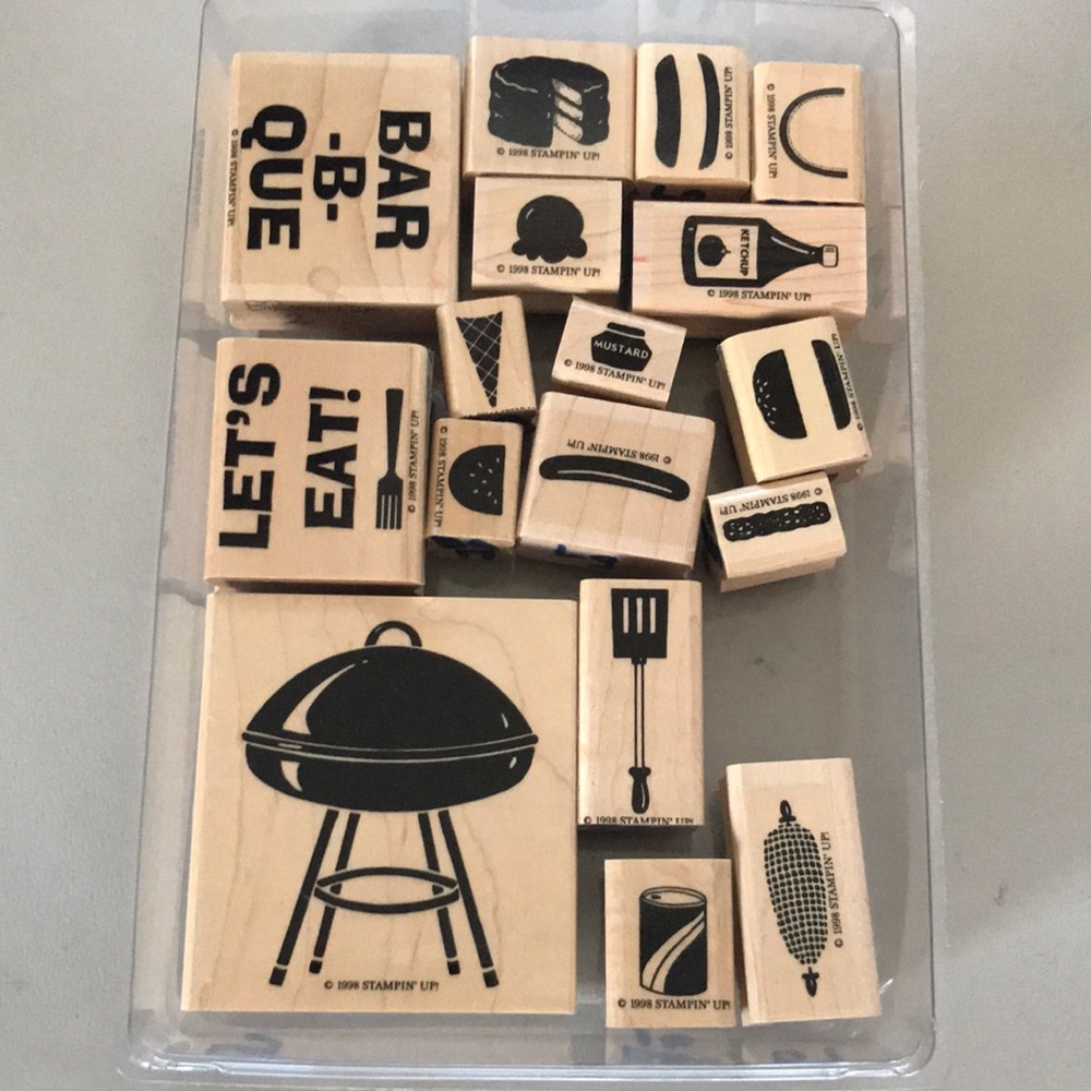 Hardly used Barbecue Fun stamp set.